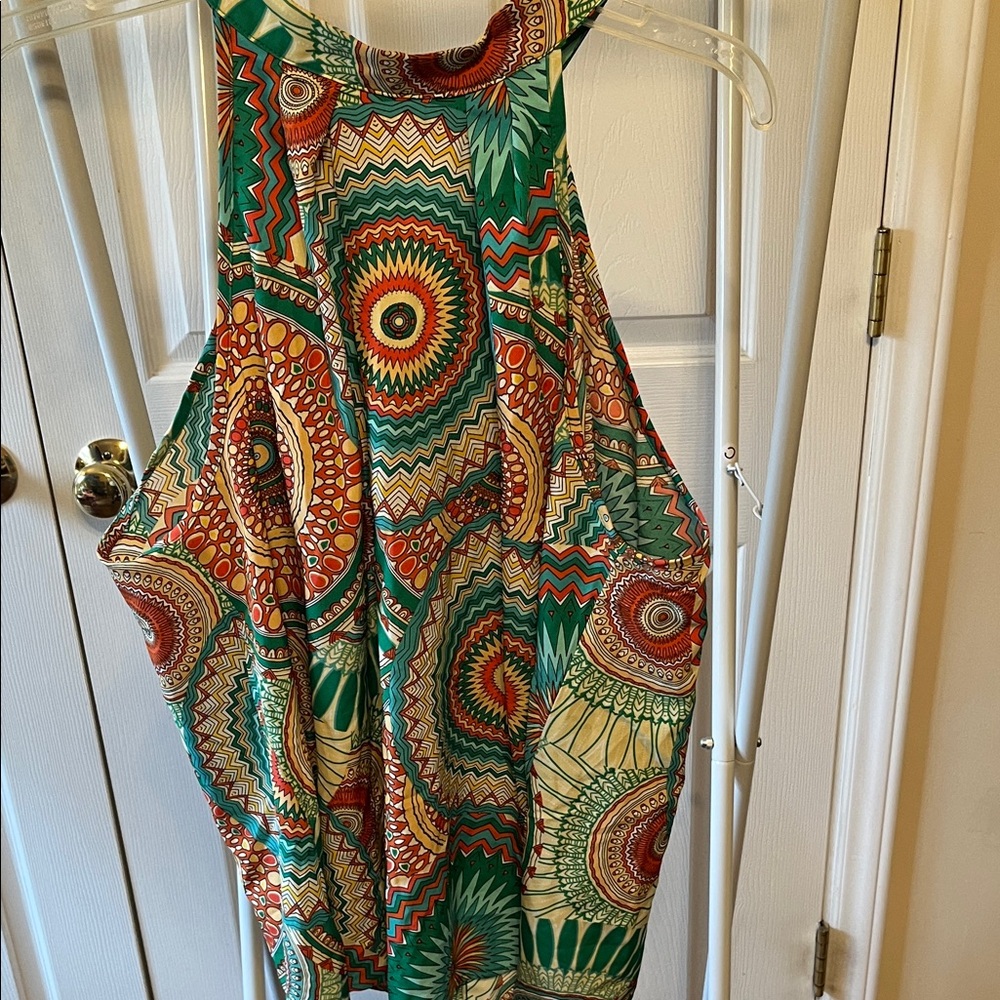 SHEIN Multicolor Geometric Print Tank Top